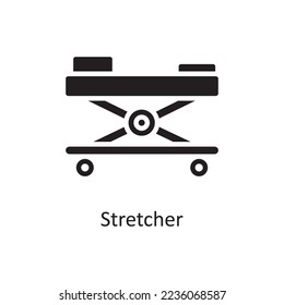 Stretcher  Vector Solid Icon Design illustration. Medical Symbol on White background EPS 10 File