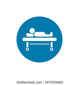 stretcher with wheels icon. vector sign symbol on white background