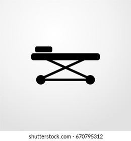 stretcher with wheels icon. vector sign symbol on white background