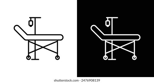 Stretchervector icon set on white background.