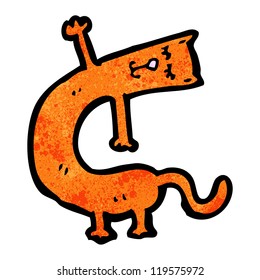 dibujos animados de stretching cat
