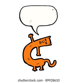 stretching cat cartoon