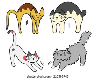 伸びる 猫 のイラスト素材 画像 ベクター画像 Shutterstock