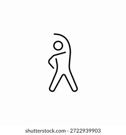 Estiramiento Ejercicio Calentamiento Icono Signo Vector