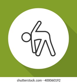 stretching icon design, vector illustration