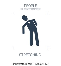 stretching icon. high quality filled stretching icon on white background. from people collection flat trendy vector stretching symbol. use for web and mobile