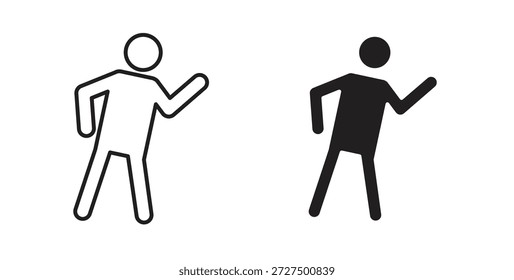 Icono de estiramiento Ilustración vectorial aislada. Pictograma de Vector para Web y App