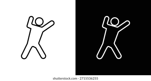 Stretching icon in line design. Editable stroke icons.