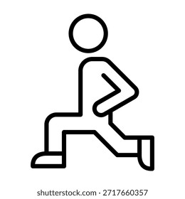 Stretching Icon Line Style Vector Illustration