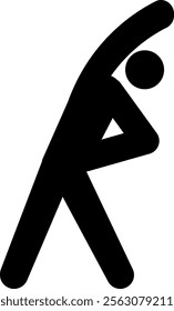 Stretching icon. Physical exercise signs and symbols.