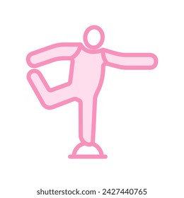 Stretching icon, stretch, flexibility, mobility, warm-up duotone line icon, editable vector icon, pixel perfect, illustrator ai file