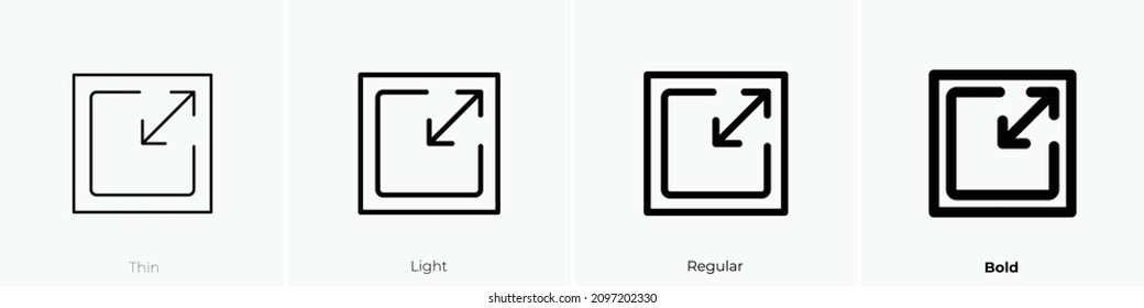 stretching icon. Thin, Light Regular And Bold style design isolated on white background