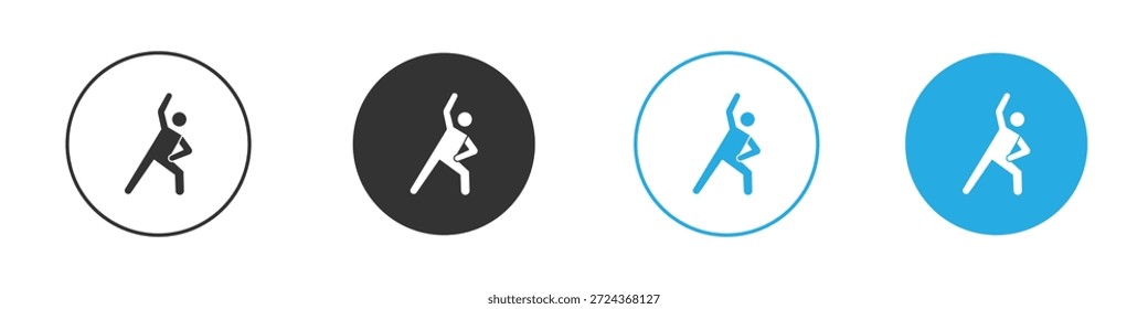 Elemento de diseño de iconos de estiramiento. Ilustración vectorial sobre fondo blanco.