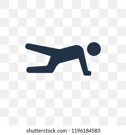 Stretching Leg Exercise vector icon isolated on transparent background, Stretching Leg Exercise transparency concept can be used web and mobile
