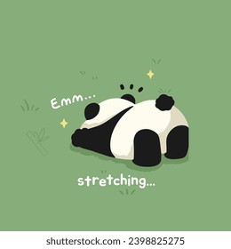 Stretching Panda vector for kidswear svg