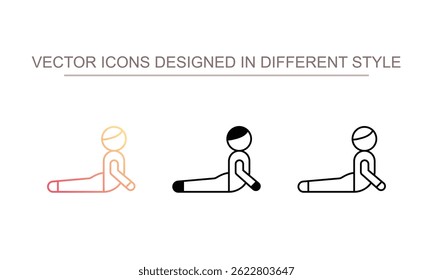 Stretching Pose icon design with white background stock illustration