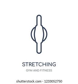 Stretching Punching Ball icon. Stretching Punching Ball linear symbol design from Gym and Fitness collection. Simple outline element vector illustration on white background