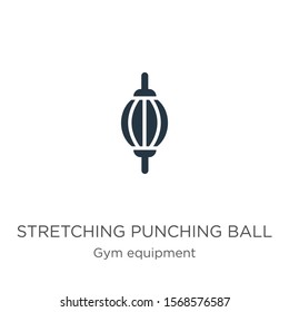 Stretching punching ball icon vector. Trendy flat stretching punching ball icon from gym and fitness collection isolated on white background. Vector illustration can be used for web and mobile graphic