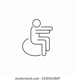 stretching routine icon sign vector