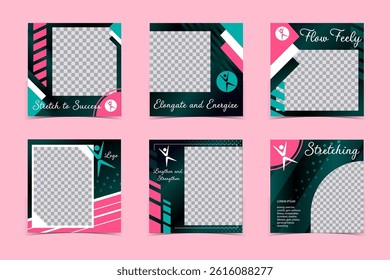 Stretching Social Media Templates. Square Photo Layouts