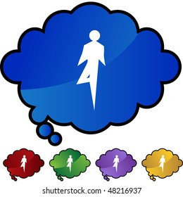 Icono web aislado de la figura de palo de estiramiento en un fondo.
