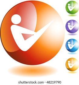 Stretching stick figure isolated web icon on a background.