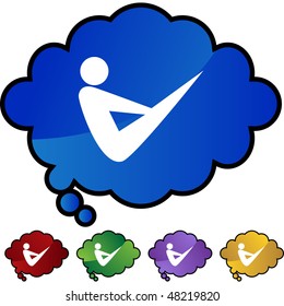 Stretching stick figure isolated web icon on a background.