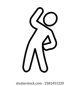 Stretching Vector Line Icon Design
