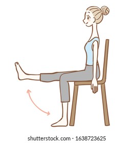 Stretching while sitting in a chair