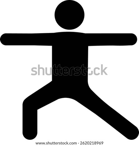Stretching Yoga (Warrior Pose 2) Pictogram