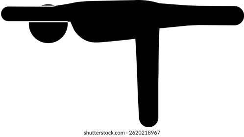 Stretching Yoga (Warrior Pose 3) Pictogram