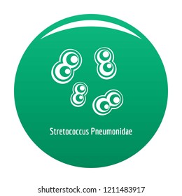 Stretococcus pneumonidae icon. Simple illustration of stretococcus pneumonidae vector icon for any design green