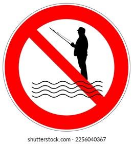 Strenges Fangverbot für Fisch. Kein Fischen. Privateigentum.