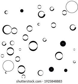 Strict Calm Oval Elegant Circles Art Illustration. White Curves Luxury Geometrical Vector Background. Round Retro Circle Minimal Modern Art Pattern. Classical Black Light Modern Style Simple Art.