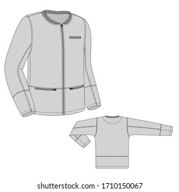 strenge, lockere Männerjacke ist aus warmem Stoff
