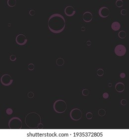 Fondo claro oscuro y estricto. Color Retro Clásico Círculos Elegantes Redondo Negro Diseño Moderno. Curvas violetas Bagel Oval Curvas violetas de estilo moderno de arte sencillo. Gris rosado morado, patrón moderado de arte moderno.