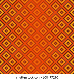 Strict geometric seamless pattern. Orange background for textile design
