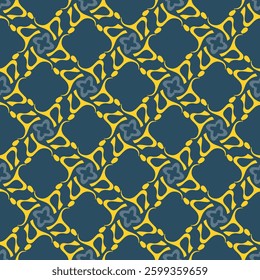 Strict lattice art seamless pattern. Overlapping art forms, stripes, polygons, segments are grouped and arranged in a certain order. Vector. 
