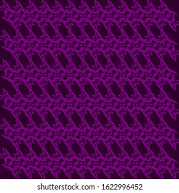 Strict pattern of violet squiggles and black ropes on a monochrome background. 