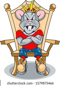 Strict Rat King sitting on the throne.