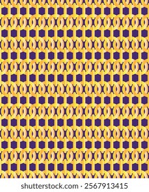 Strict seamless pattern with gold chains. Textile, packaging, blog decoration, banner, poster, wrapping paper. Vector. 