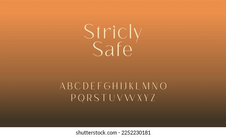 Strictly Safe Logo Font Style Artwork - Vector