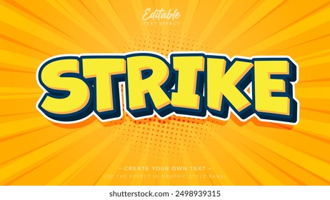 Strike 3d editable text effect