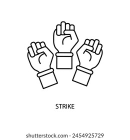 icono de línea de concepto de golpe. Ilustración de elemento simple. diseño de símbolo de esquema de concepto de golpe.