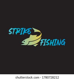 strike fishing typography design for t-shirt vector illustration
