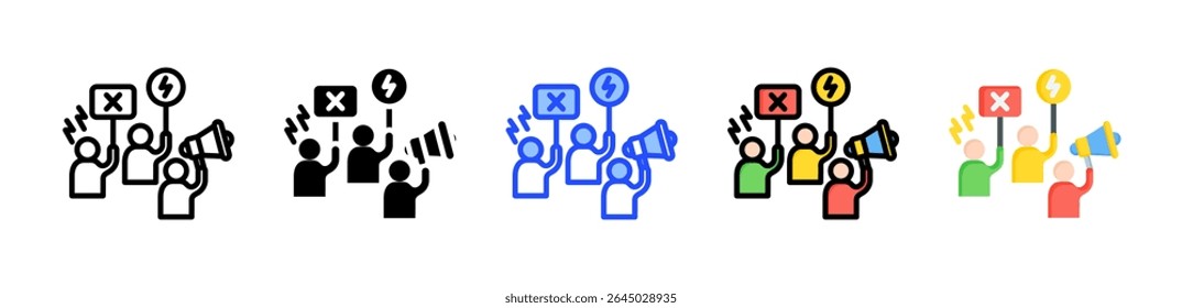 Strike Icon Collection With Multiple Styles