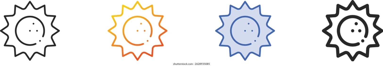 strike icon.Thin Linear, Gradient, Blue Stroke and bold Style Design Isolated On White Background