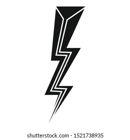 Strike lightning bolt icon. Simple illustration of strike lightning bolt vector icon for web design isolated on white background