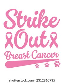 Strike Out Breast Cancer t shirt