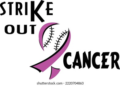 Strike out Cancer (Editable file) - Vector Illustration